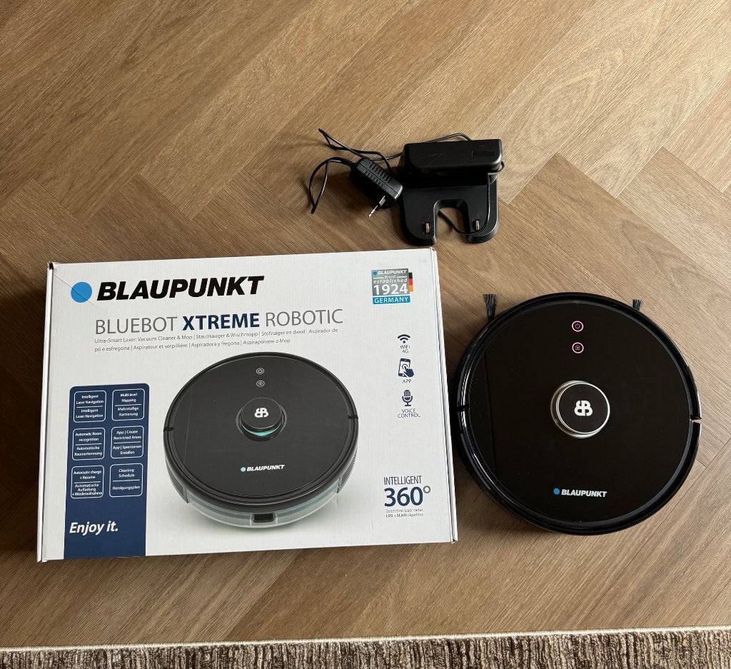 Robotstofzuiger Blaupunkt Xtreme met dweil en accessoires, Ophalen, Overige merken, Zo goed als nieuw, Robotstofzuiger