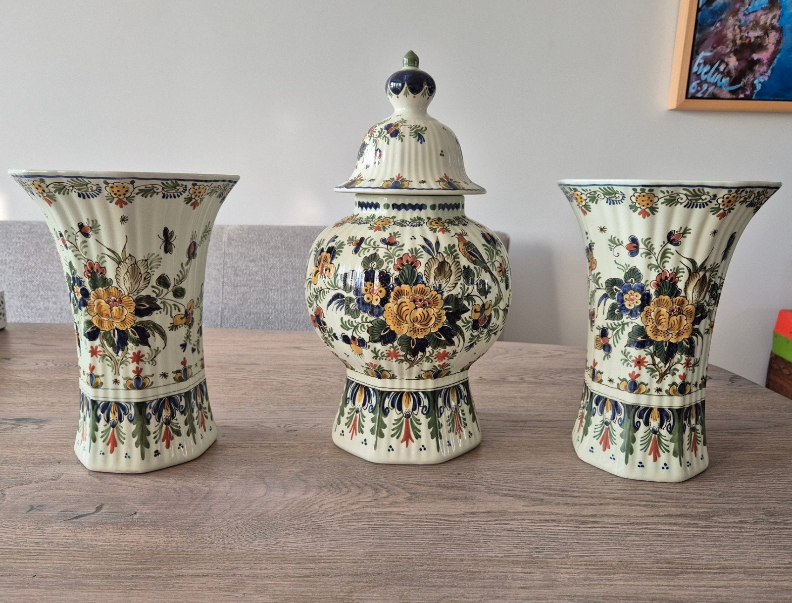 Kaststel Delfts blauwe vazen van de Porselyne fles Delft, Antiek en Kunst, Ophalen
