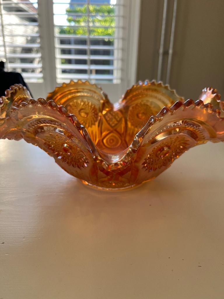Inperial Glass Marigold Schaal, Antiek en Kunst, Antiek | Glas en Kristal, Ophalen of Verzenden