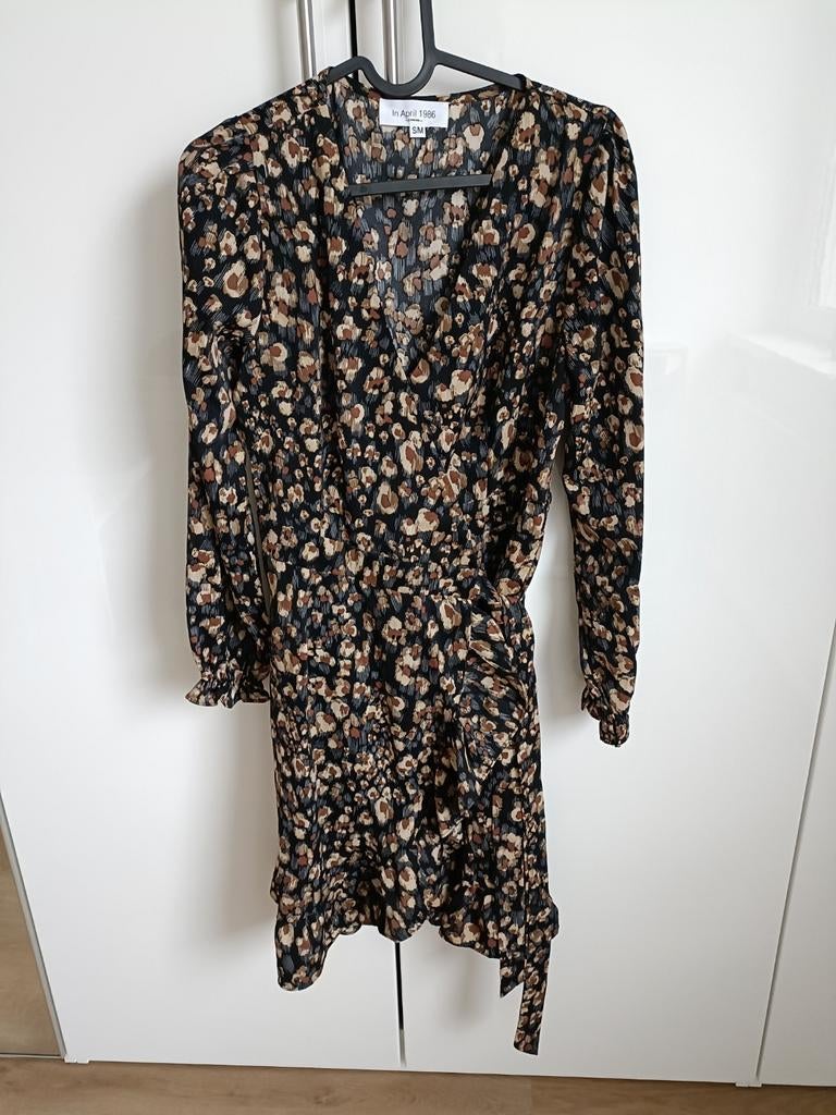 Jurk met patroon, Zwart, Nieuw, Ophalen of Verzenden, Maat 36 (S)