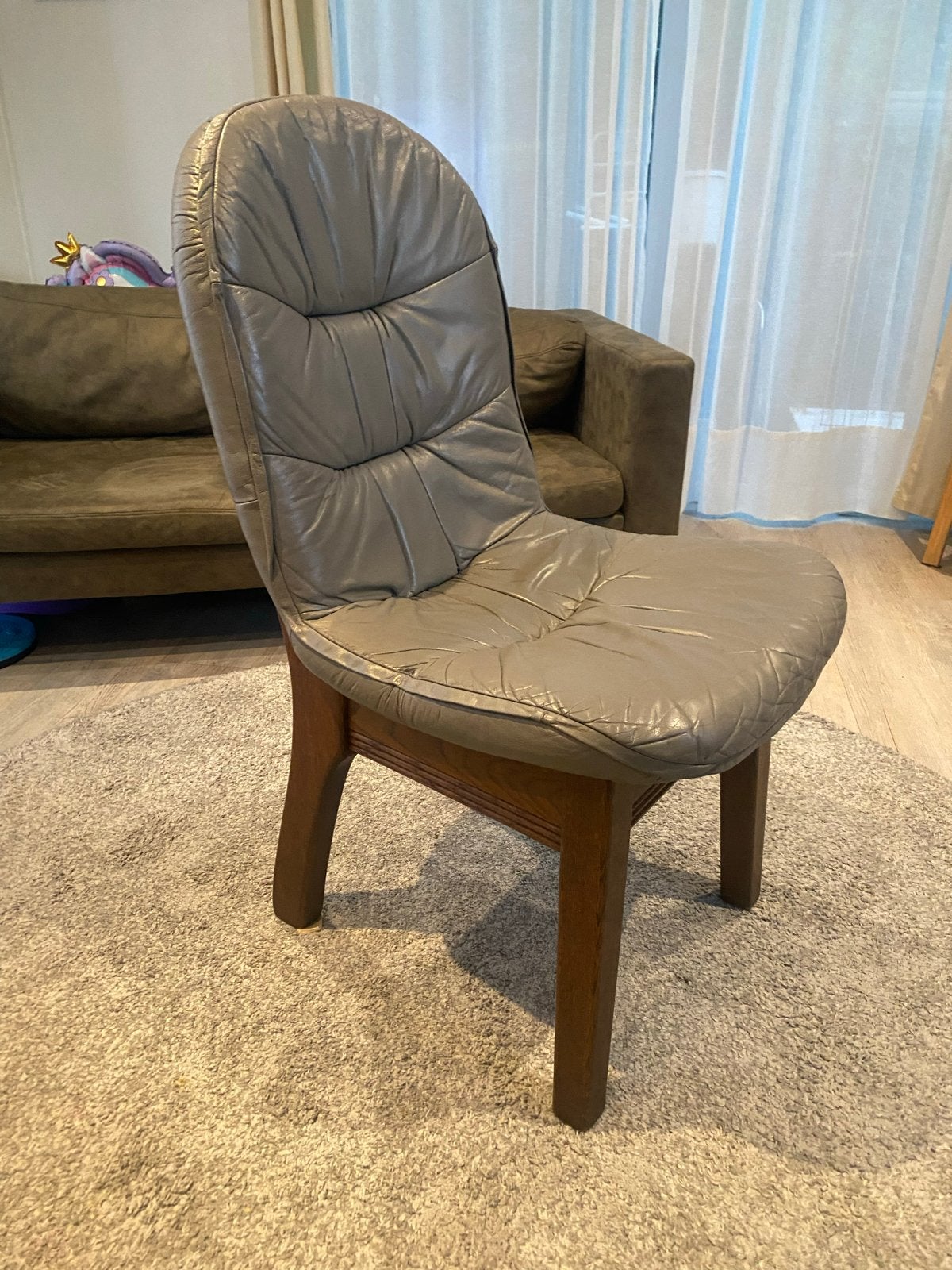 Vintage leren eetkamerstoelen – set van 4, Antiek en Kunst, Ophalen