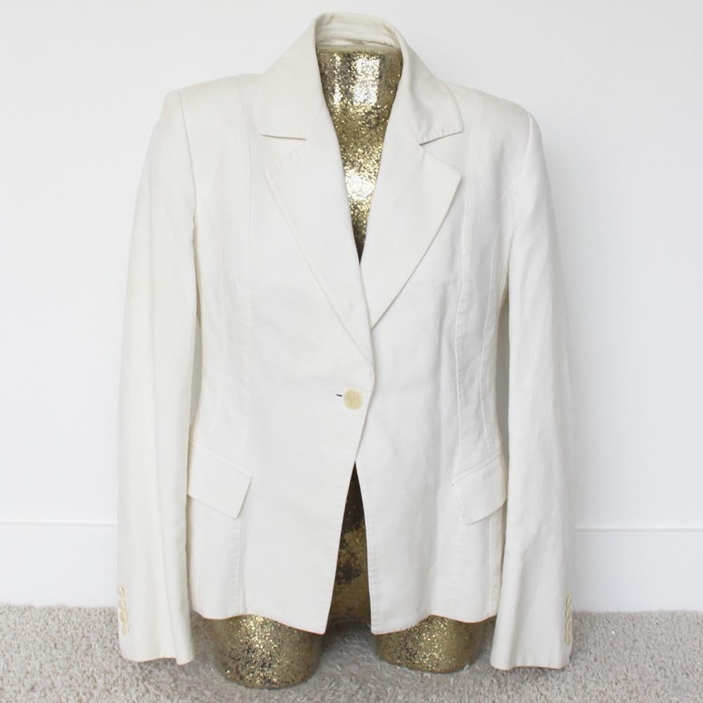 Mooie Erny Van Reijmersdal Blazer - 64 (Maat 42) € 110,-, Kleding | Dames, Jasjes, Kostuums en Pakken, Wit, Maat 42/44 (L), Ophalen of Verzenden