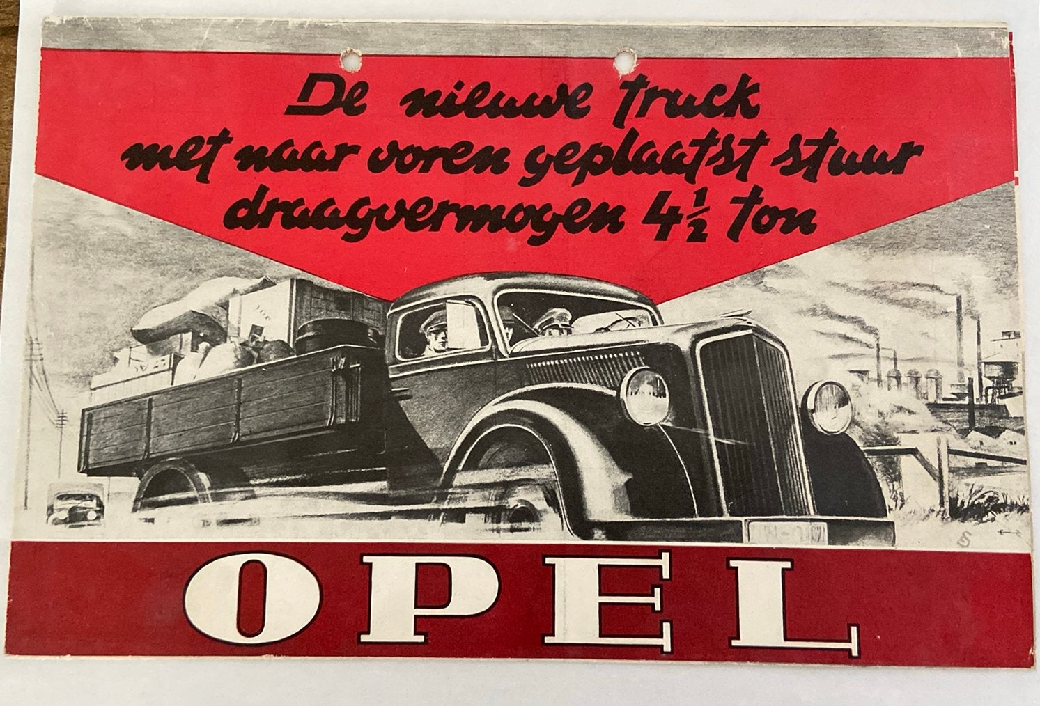 Folder Opel Blitz 1937, Ophalen of Verzenden, Gelezen, Opel