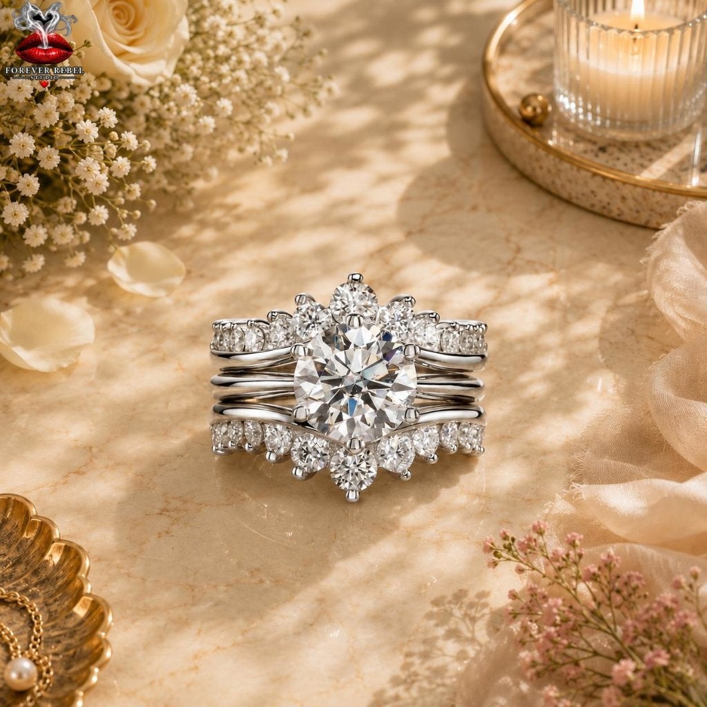 Amara Joya 3.0 ct Moissanite Ring - 925 Zilver Diverse maten, Verzenden, Foreverrebelstudio@pm.me, 17 tot 18, Met edelsteen