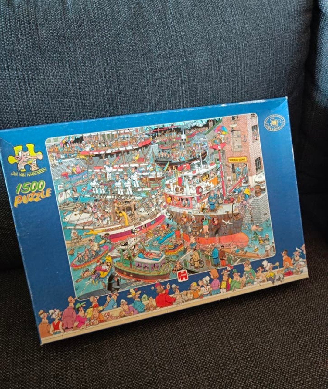 Van Haasteren puzzel De haven, 1500 stukjes, Ophalen of Verzenden, 500 t/m 1500 stukjes, Zo goed als nieuw, Legpuzzel