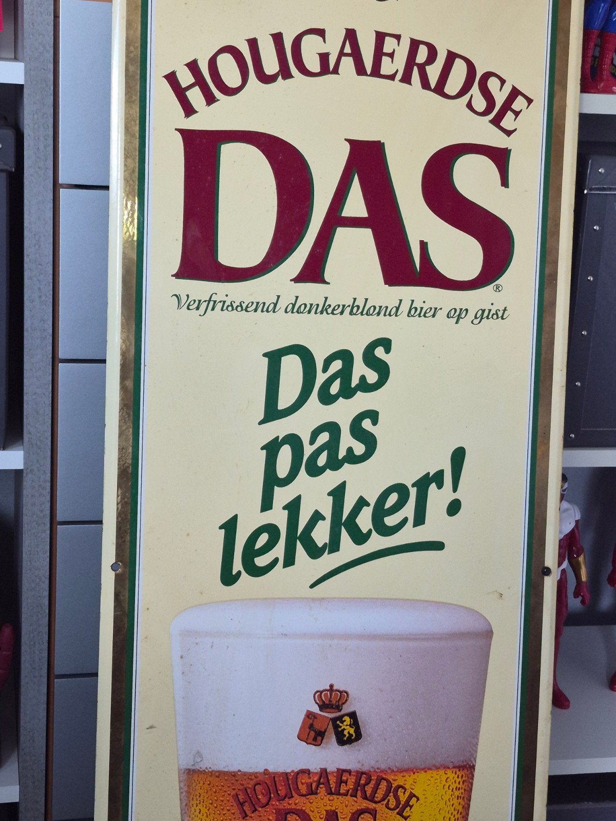 Hougaerdse Das emaille reclamebord, Ophalen