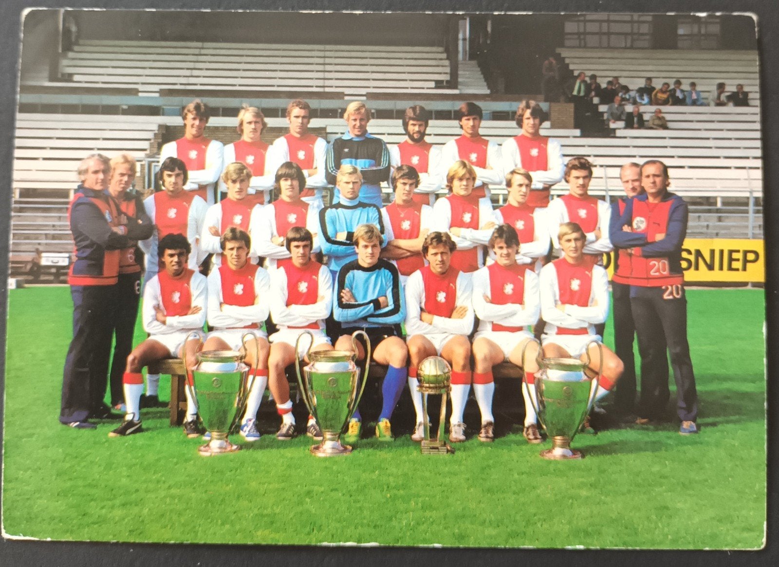 Oud Voetbal Elftalkaart 1978-1979 Krol, Schrijvers, Lerby, Verzenden, Ajax