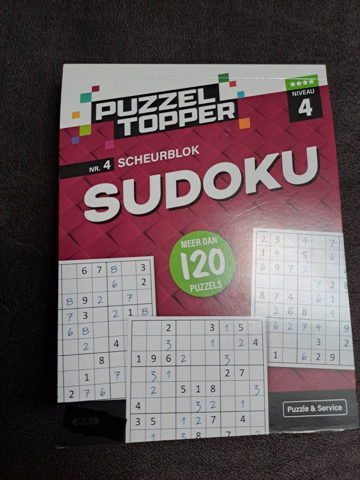 Sudoku niveau 4 (meer dan 120 puzzels), Ophalen, Nieuw, Puzzelboek