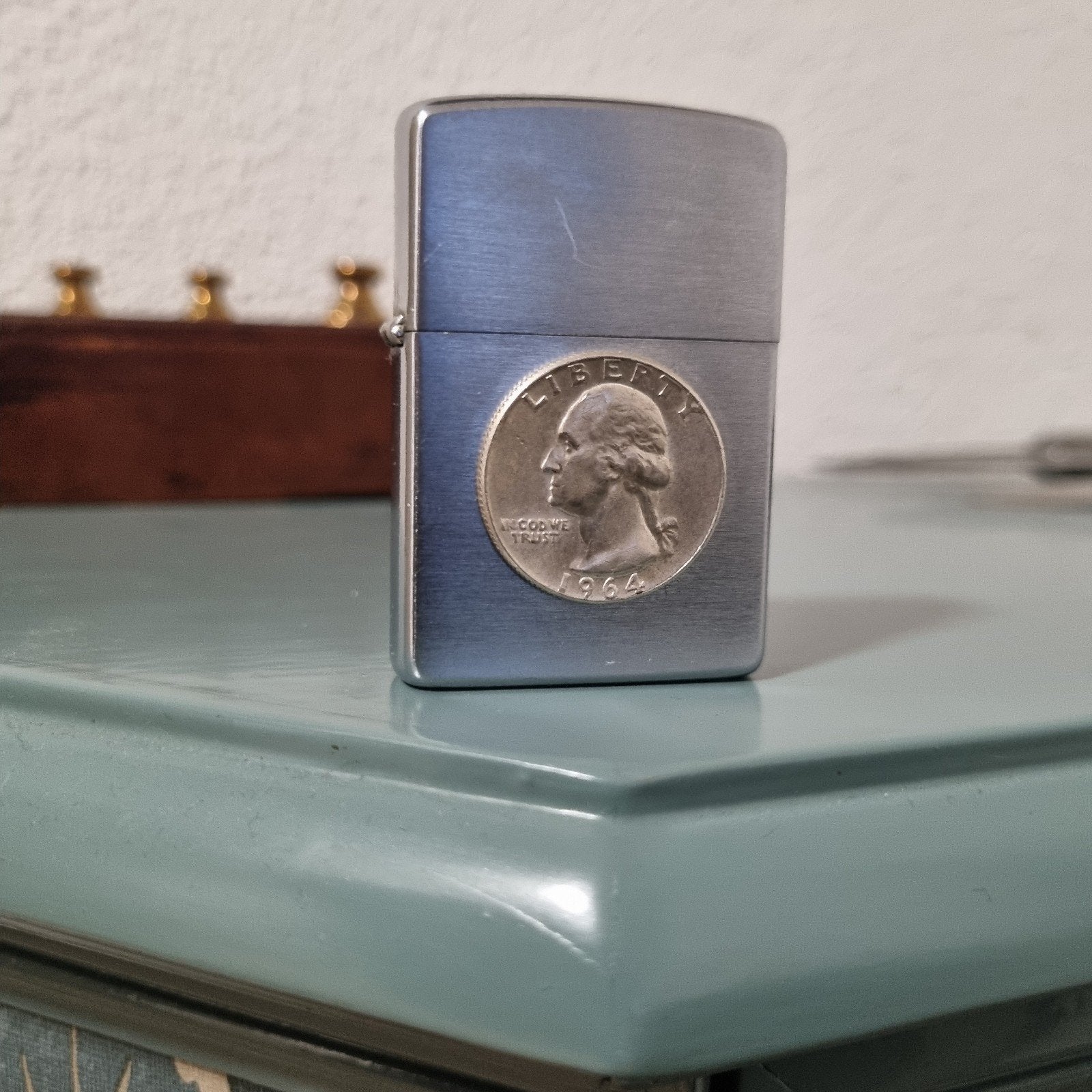Zippo 1964, Triple matchende lucky Coin, Ophalen, Gebruikt, Aansteker