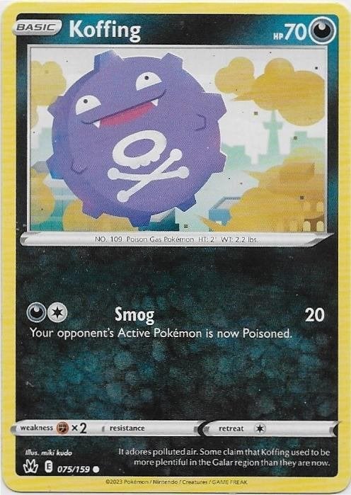 Crown Zenith,  Koffing [common] 75/159, Verzenden, Nieuw, Losse kaart
