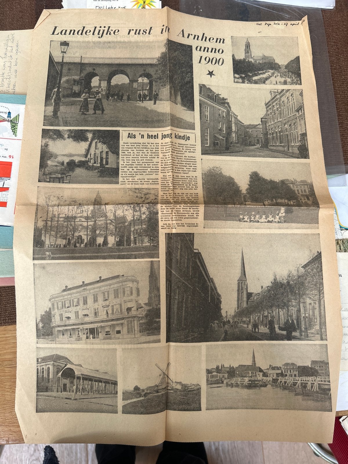 Krantenartikel Arnhem - Het Vrije Volk 1960, Ophalen of Verzenden, Gelezen, Krant