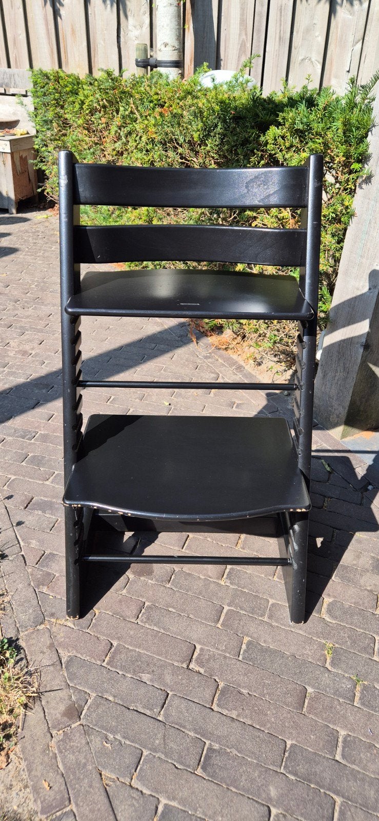Stokke Tripp Trapp Stoel Zwart, Ophalen, Gebruikt, Meegroeistoel, Aanschuifbaar