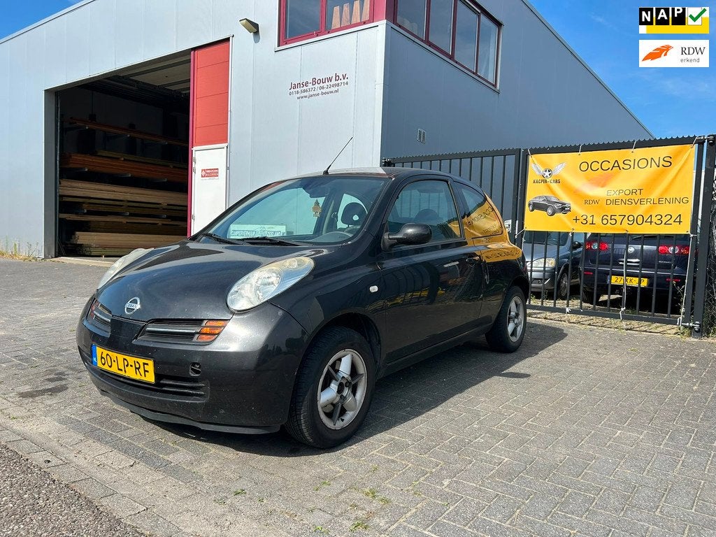 Nissan Micra 1.4 Acenta Climate/LM Velgen/Lange APK, Auto's, Nissan, Gebruikt, 31 €/maand, 4 cilinders, Zwart