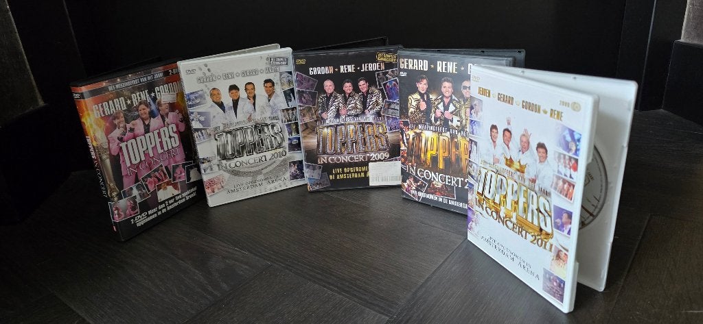 5 Toppers concert DVD's - Zo goed als nieuw!, Alle leeftijden, Zo goed als nieuw, Concert, Ophalen of Verzenden