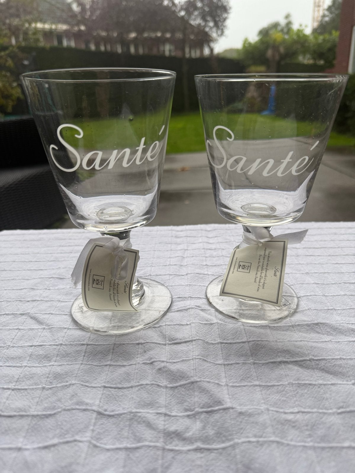 2 Riviera Maison Santé glazen - Nieuw, Ophalen of Verzenden, Nieuw, Glas, Riviera Maison