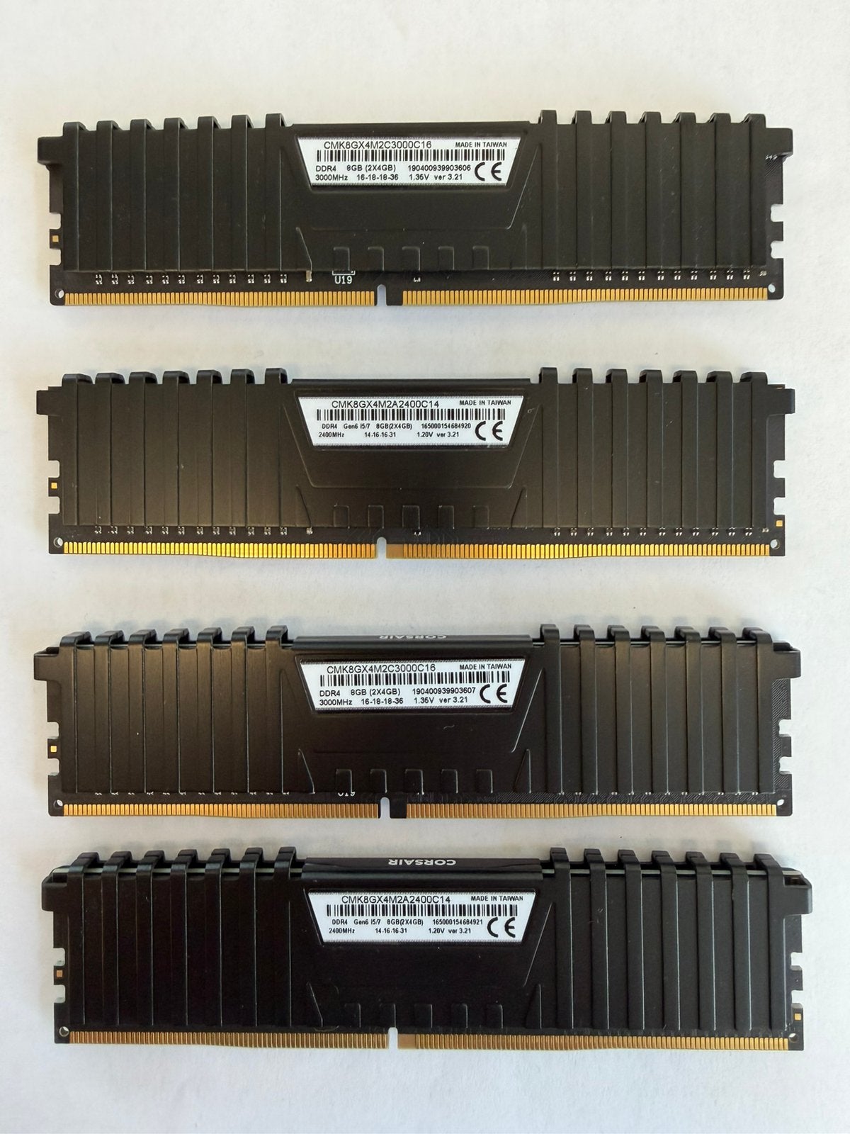 Diverse DDR3 & DDR4 Geheugen PC, Computers en Software, RAM geheugen, Ophalen of Verzenden, Zo goed als nieuw, DDR4, Desktop