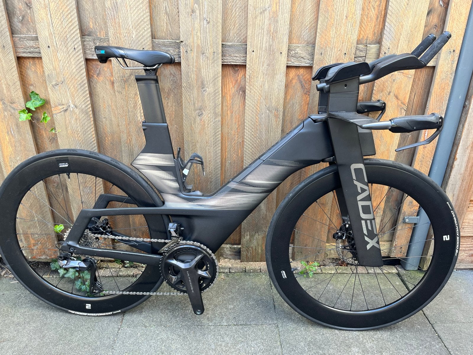 Cadex Triatlonfiets - Small - Shimano Ultegra Di2, 28 inch, Carbon, Heren, Zo goed als nieuw