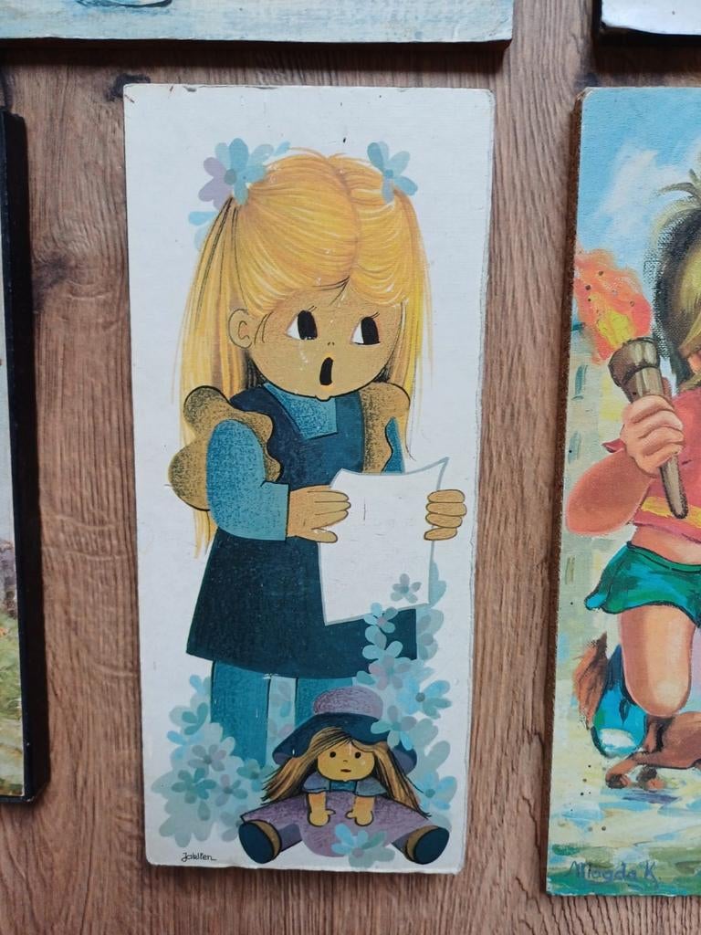 Vintage wandprent Jaklien Moerman - Lief kinderportret, Antiek en Kunst, Kunst | Overige Kunst, Ophalen of Verzenden