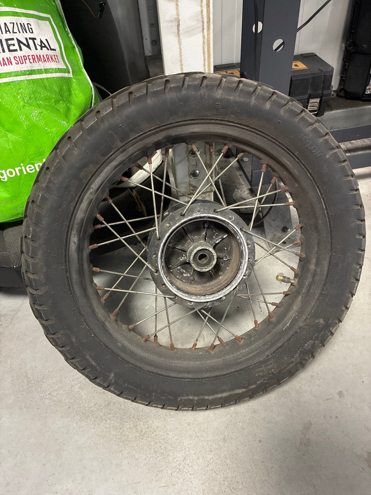 Agm caferacer/hanway raw 50 wiel/achterwiel, Ophalen of Verzenden, Gebruikt