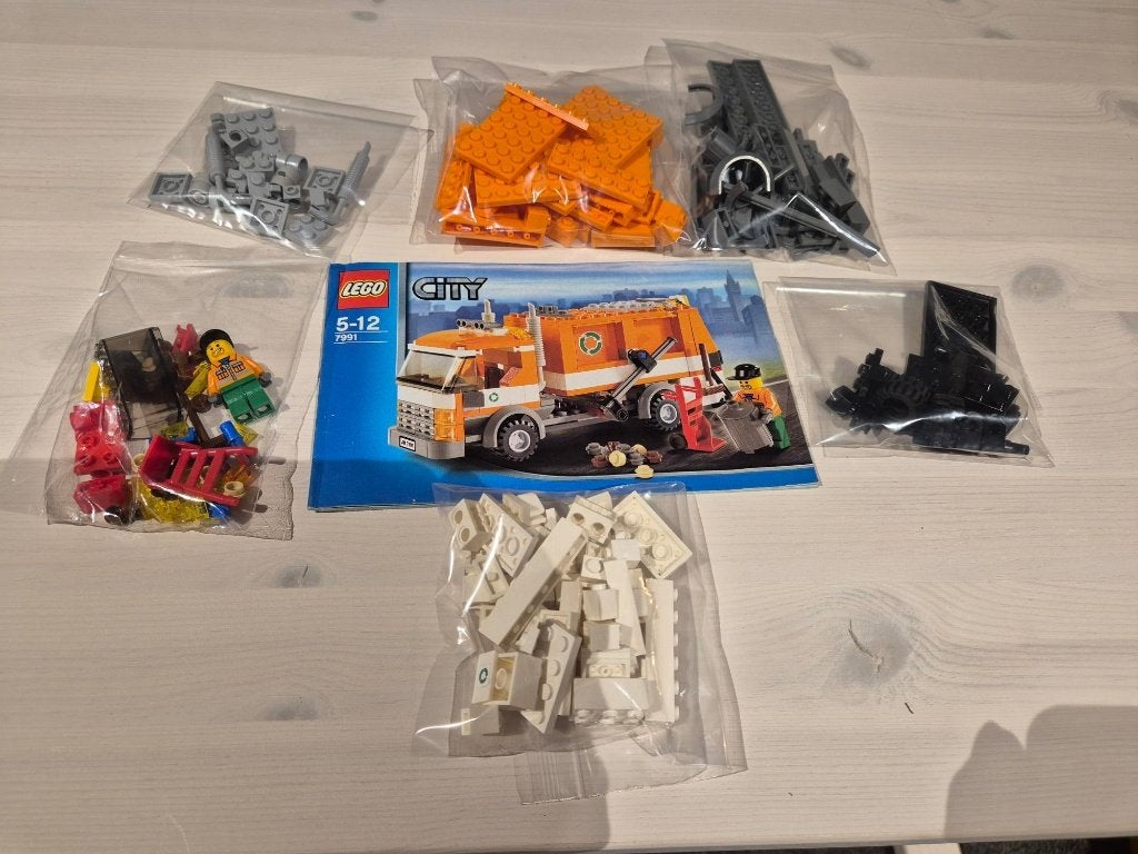 Lego 7991 vuilniswagen x 2, Kinderen en Baby's, Inclusief instructies, City, Lego, Ophalen of Verzenden