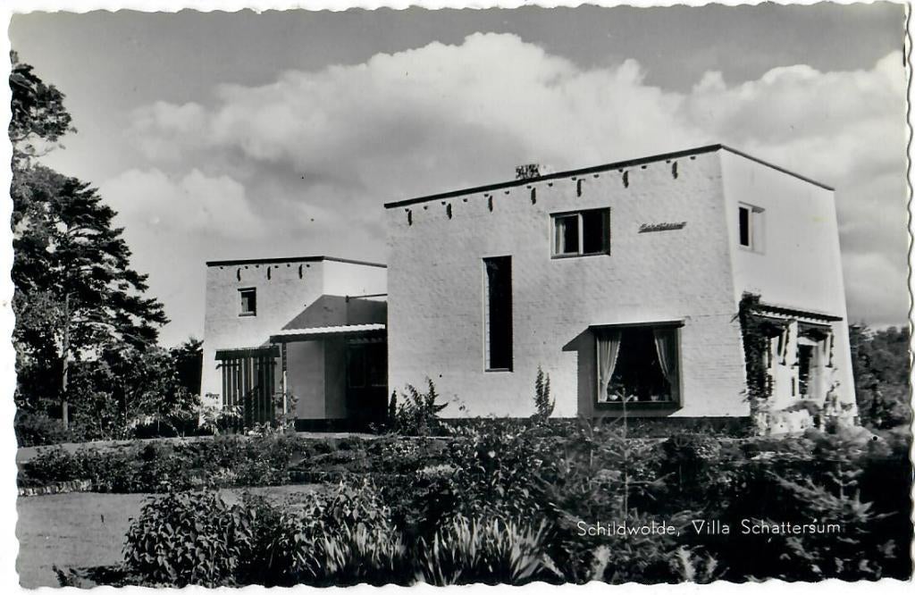 Schildwolde - Villa Schattersum, Verzamelen, Ansichtkaarten | Nederland, Verzenden, 1940 tot 1960, Ongelopen, Groningen