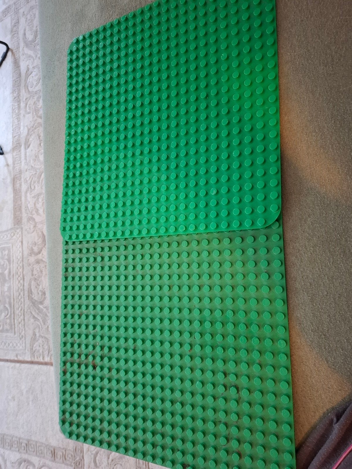 2x Groene LEGO bouwplaten - Gebruikt, Ophalen of Verzenden, Gebruikt, Overige merken