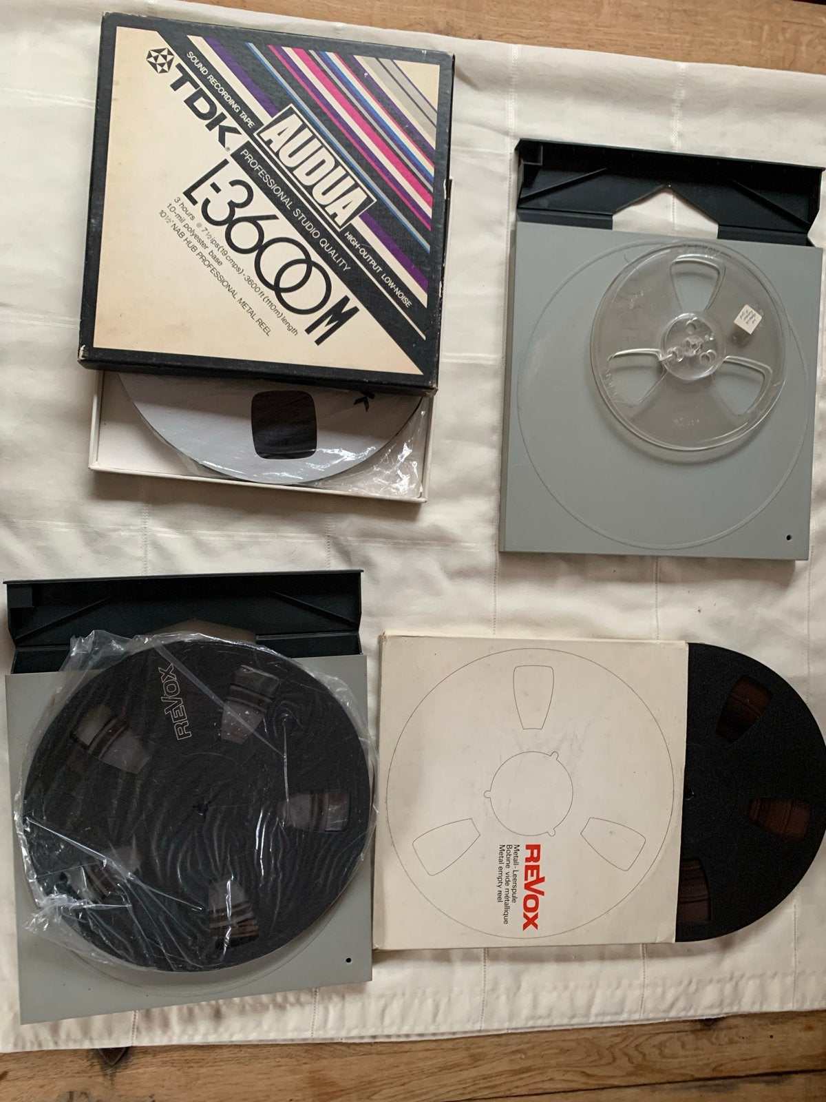 TDK AUDUA en Revox banden voor bandrecorder, Verzenden, Onderdeel, Met banden