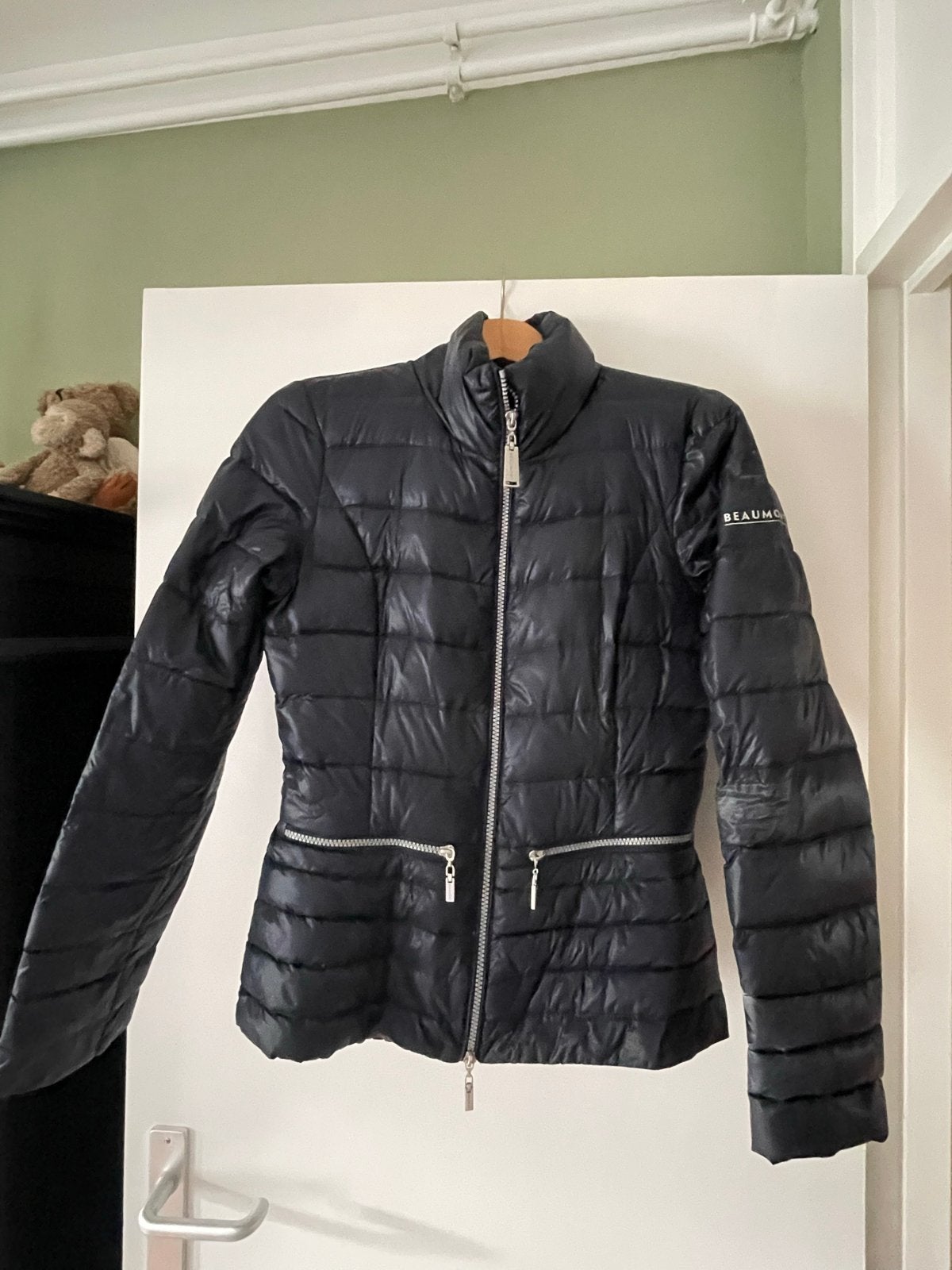 Beaumont blauw dons jack maat 36 (S), Ophalen of Verzenden, Zo goed als nieuw, Maat 36 (S), Blauw
