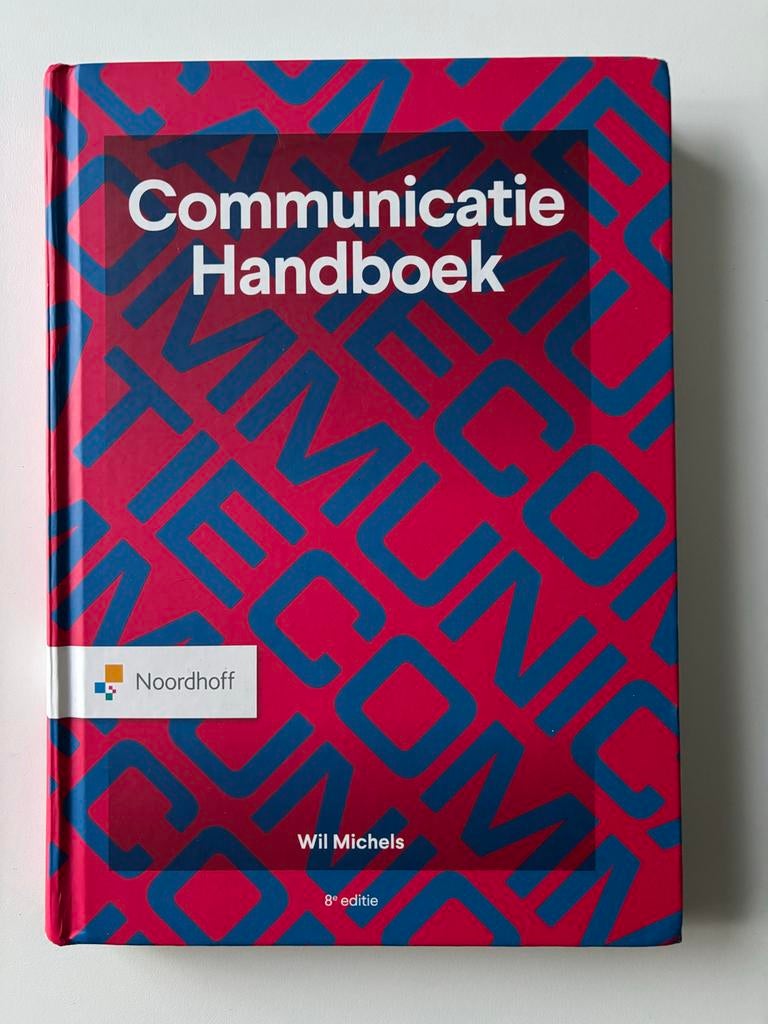 Communicatie Handboek - Wil Michels (8e editie), Ophalen of Verzenden, Alpha, Zo goed als nieuw, HBO