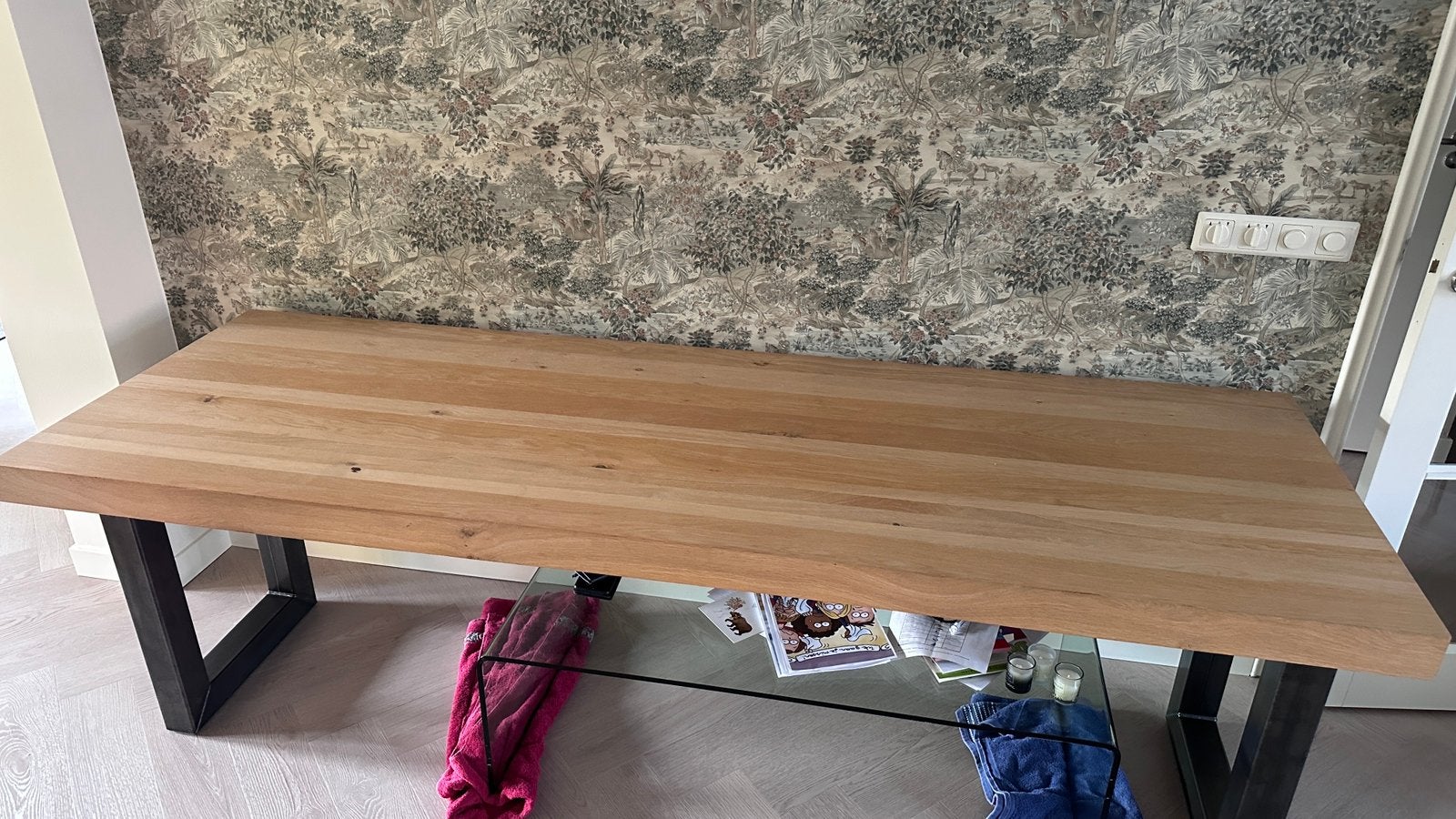 Houten eettafel 80x240, Huis en Inrichting, Tafels | Eettafels, Ophalen, 200 cm of meer, 50 tot 100 cm, Zo goed als nieuw