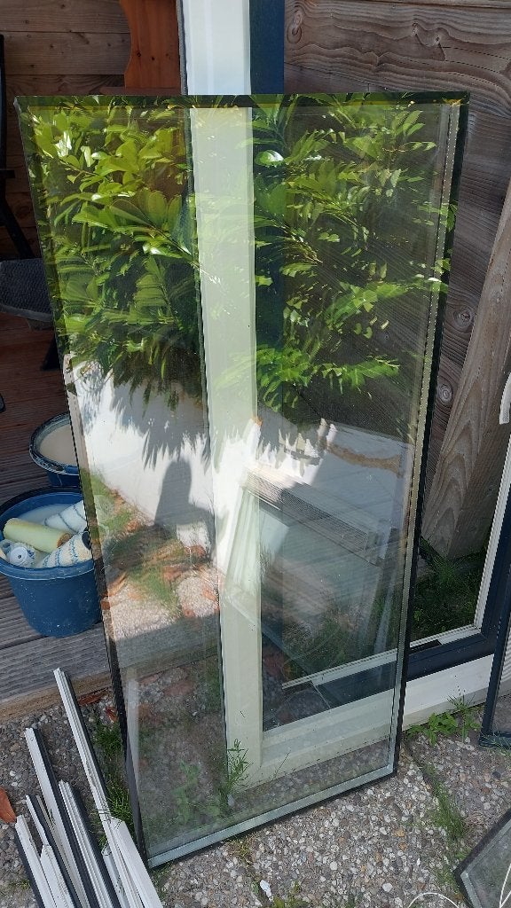 Buitenraam draaikiep HR++ en kunststofkozijn, Ophalen, Gevelraam of Ruit, Gebruikt, Minder dan 80 cm