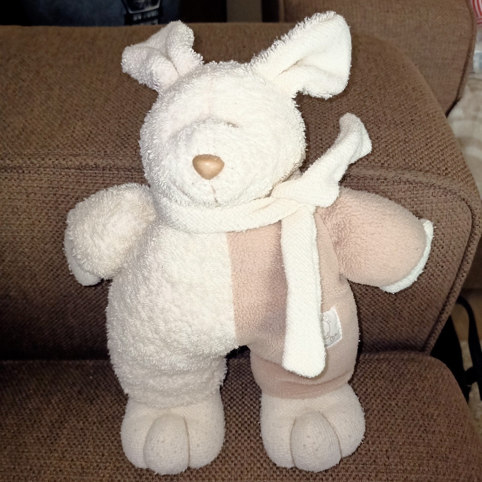 Vintage happy horse. Beba beige creme badstof fleece konijn., Met geluid, Gebruikt, Happy Horse, Konijn