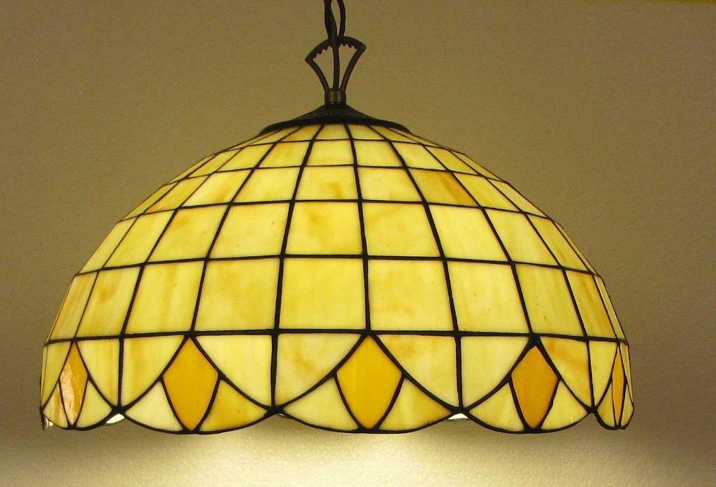 Tiffany plafondlamp, Ophalen, Zo goed als nieuw, Glas, Tiffany