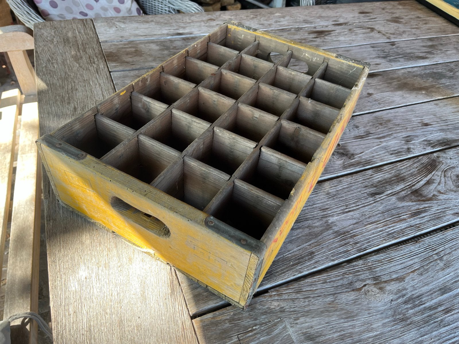 Vintage Coca-Cola houten krat - 24 vaks, Ophalen, Gebruikt, Gebruiksvoorwerp