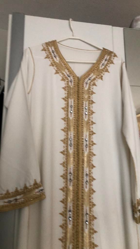 Creme kaftan maat S/M, Kleding | Dames, Gelegenheidskleding, Maat 38/40 (M), Overige typen, Beige, Ophalen of Verzenden