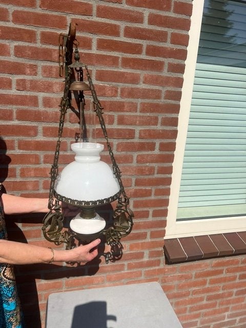 antieke olielamp, Ophalen