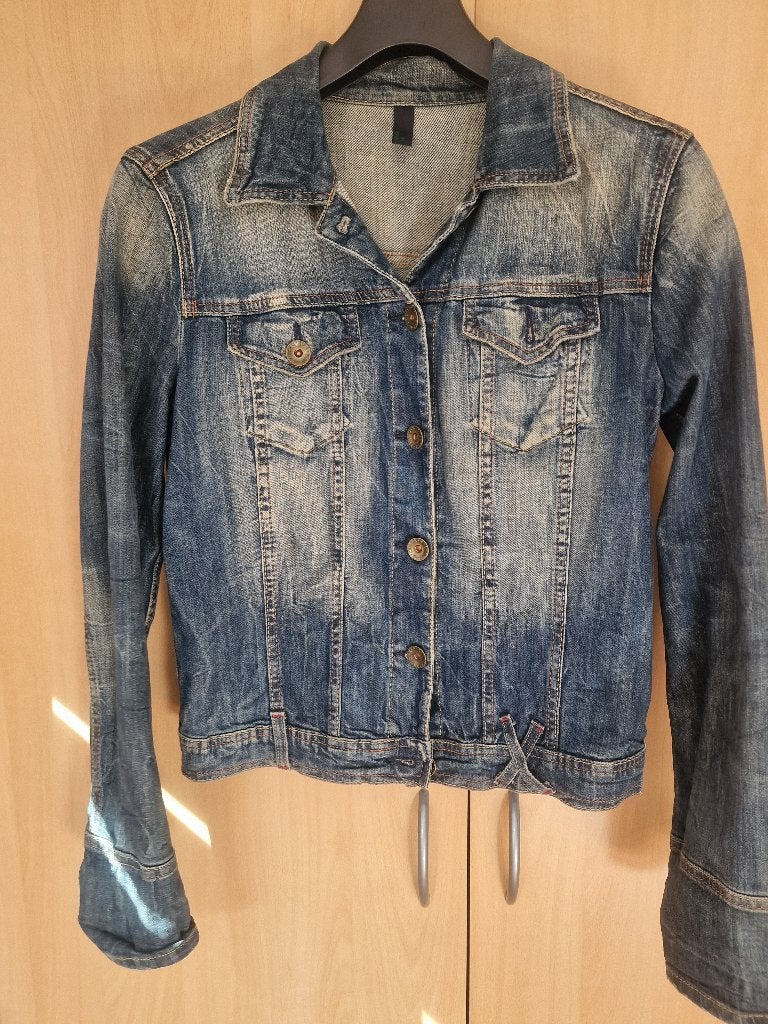 Benetton dames spijkerjas, Maat 38/40 (M), Blauw, Benetton, Nieuw