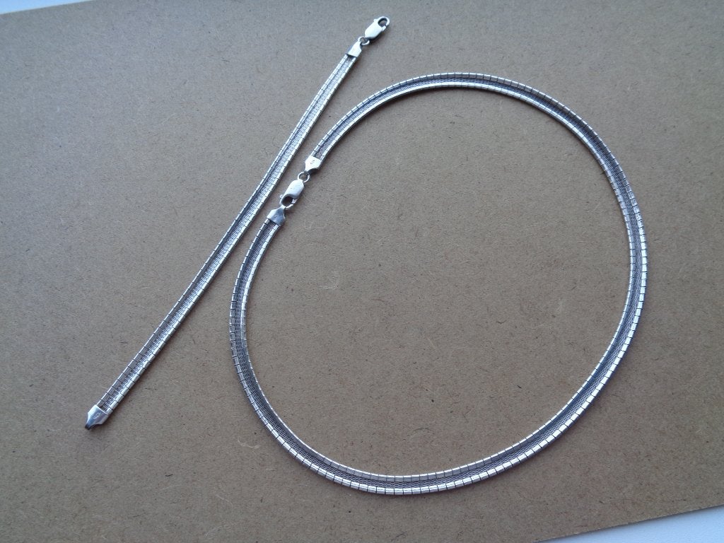 zilveren omega set ketting met armband [807], Sieraden, Tassen en Uiterlijk, Verzenden, Zo goed als nieuw, Zilver, Zilver