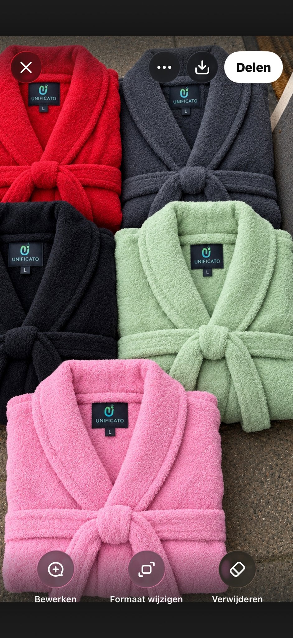 Katoenen Badjas - Diverse Kleuren & Maten S t/m XXL, Ophalen of Verzenden, Nieuw