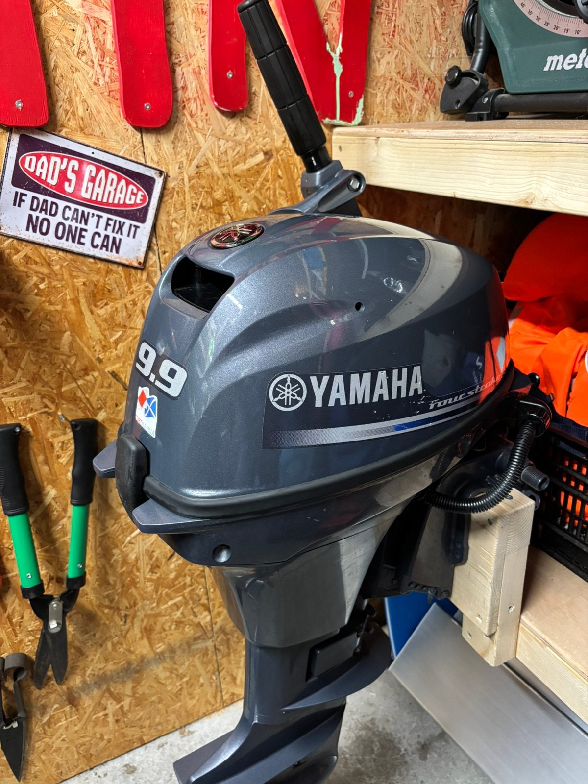Yamaha 9,9pk viertakt buitenboordmotor, kortstaart., Watersport en Boten, Ophalen, 5 tot 10 pk, Viertaktmotor, Zo goed als nieuw