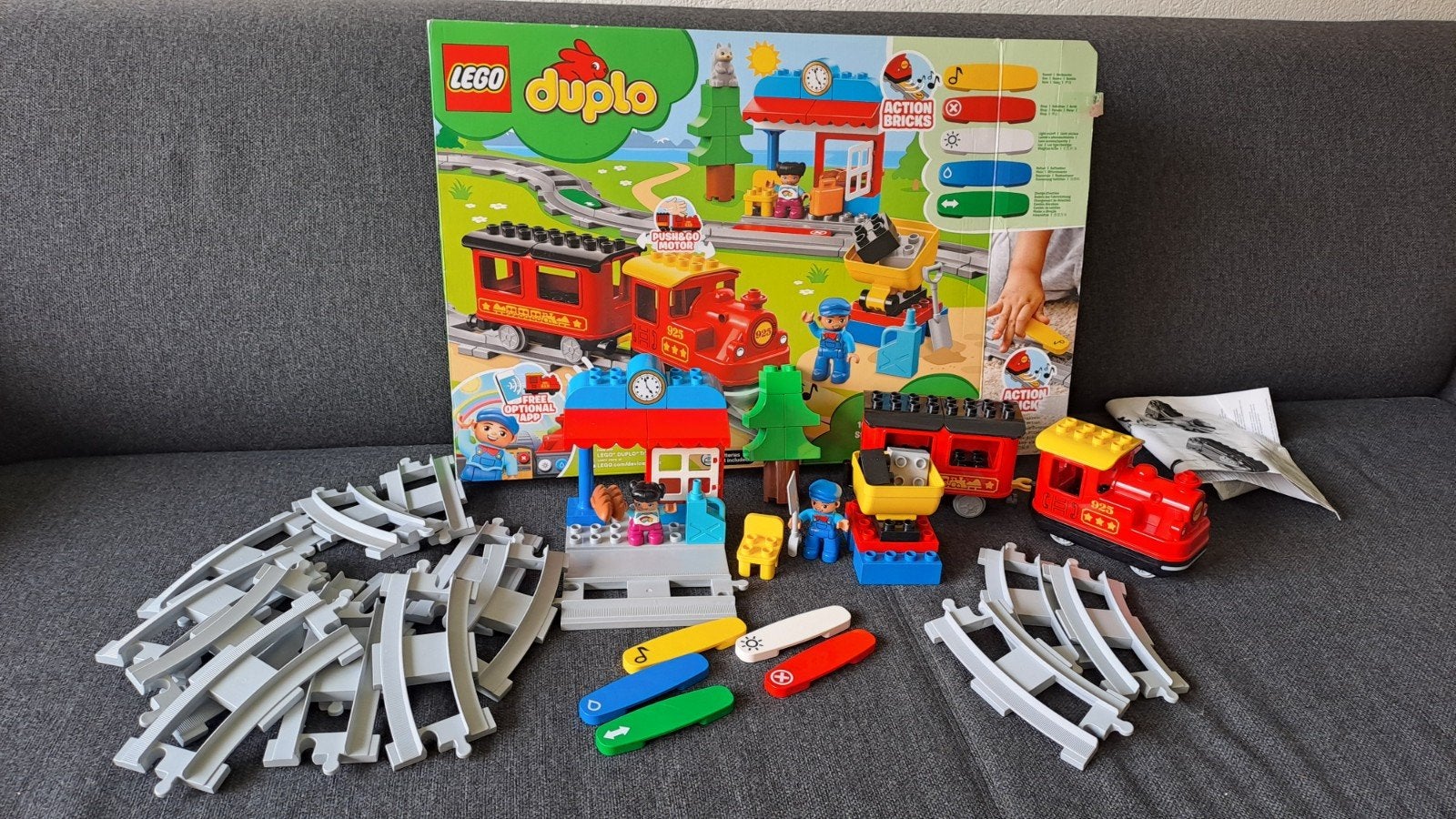 Duplo complete set stoom trein incl originele doos 10874, Ophalen of Verzenden, Zo goed als nieuw, Duplo, Complete set