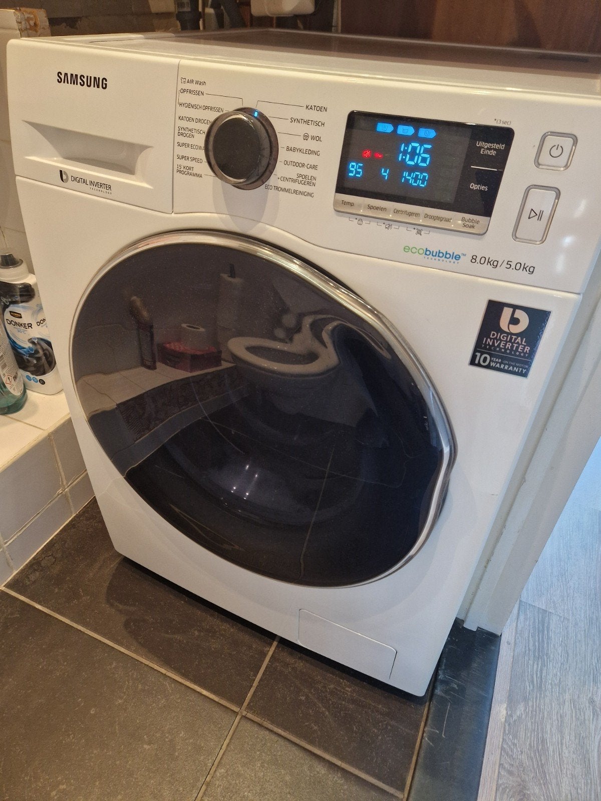 Samsung wasmachine,was/droogcombinatie (droogfunctie defect), Witgoed en Apparatuur, Was-droogcombinaties, 8 tot 10 kg, Ophalen