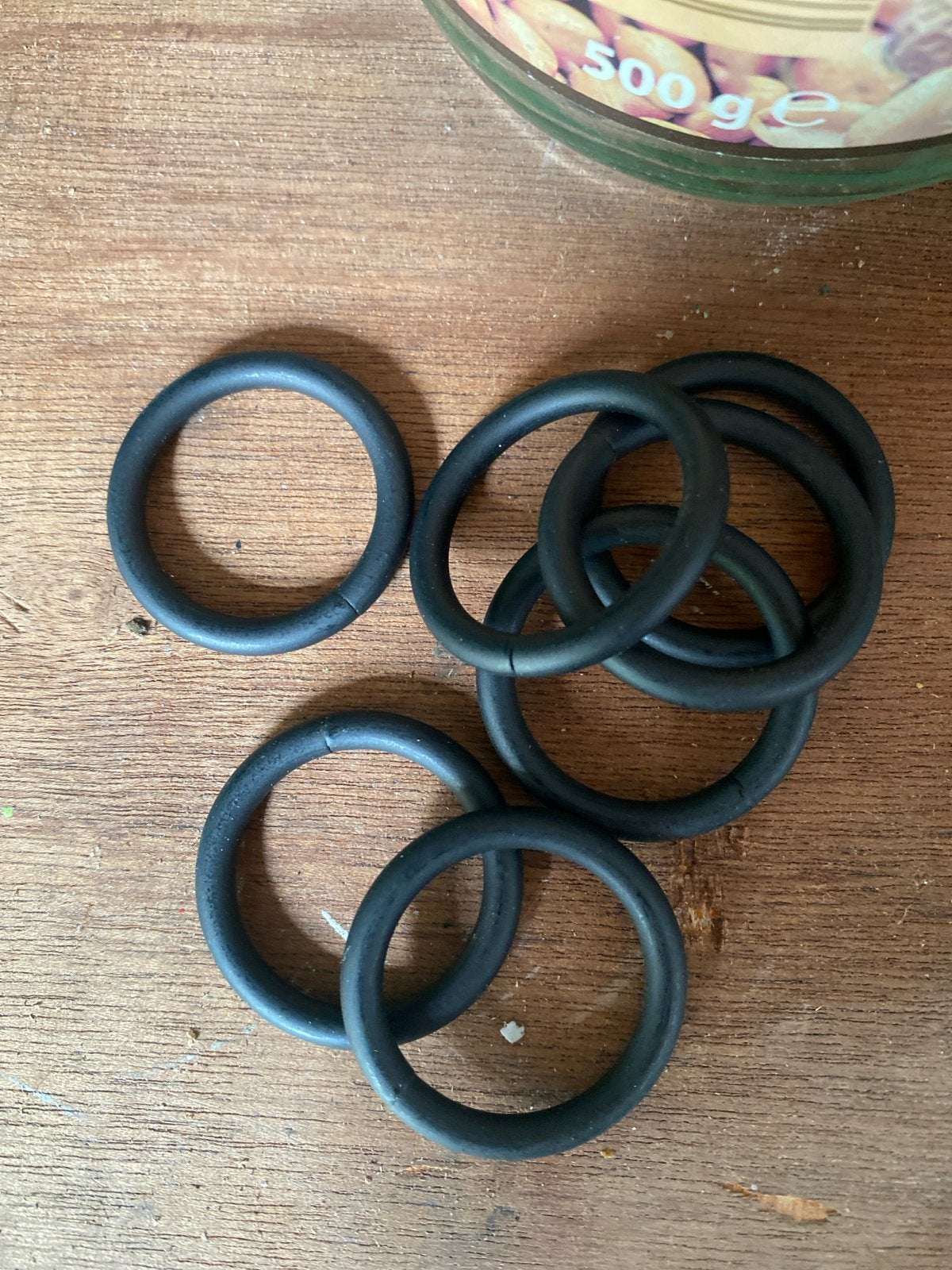 Metalen gordijnringen, Ophalen of Verzenden, Zwart, Metaal