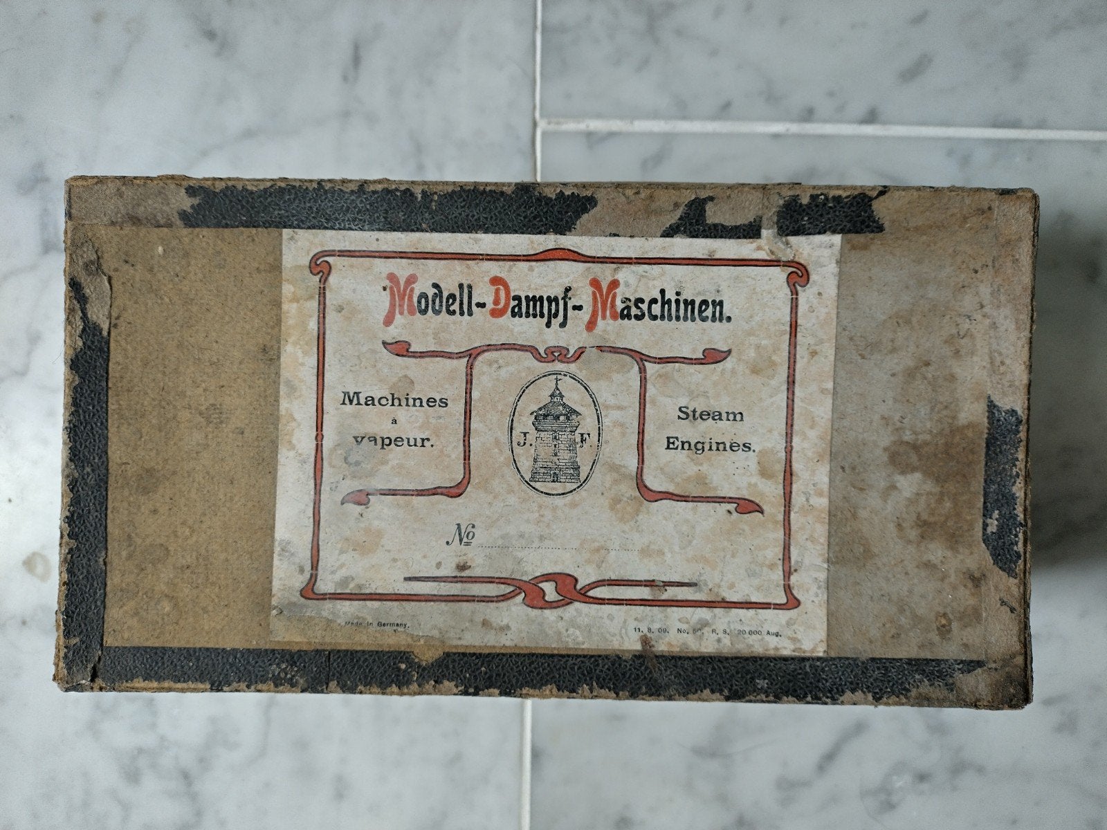 Antieke J.Falk Stoommachine met Originele Doos, Antiek en Kunst, Ophalen of Verzenden