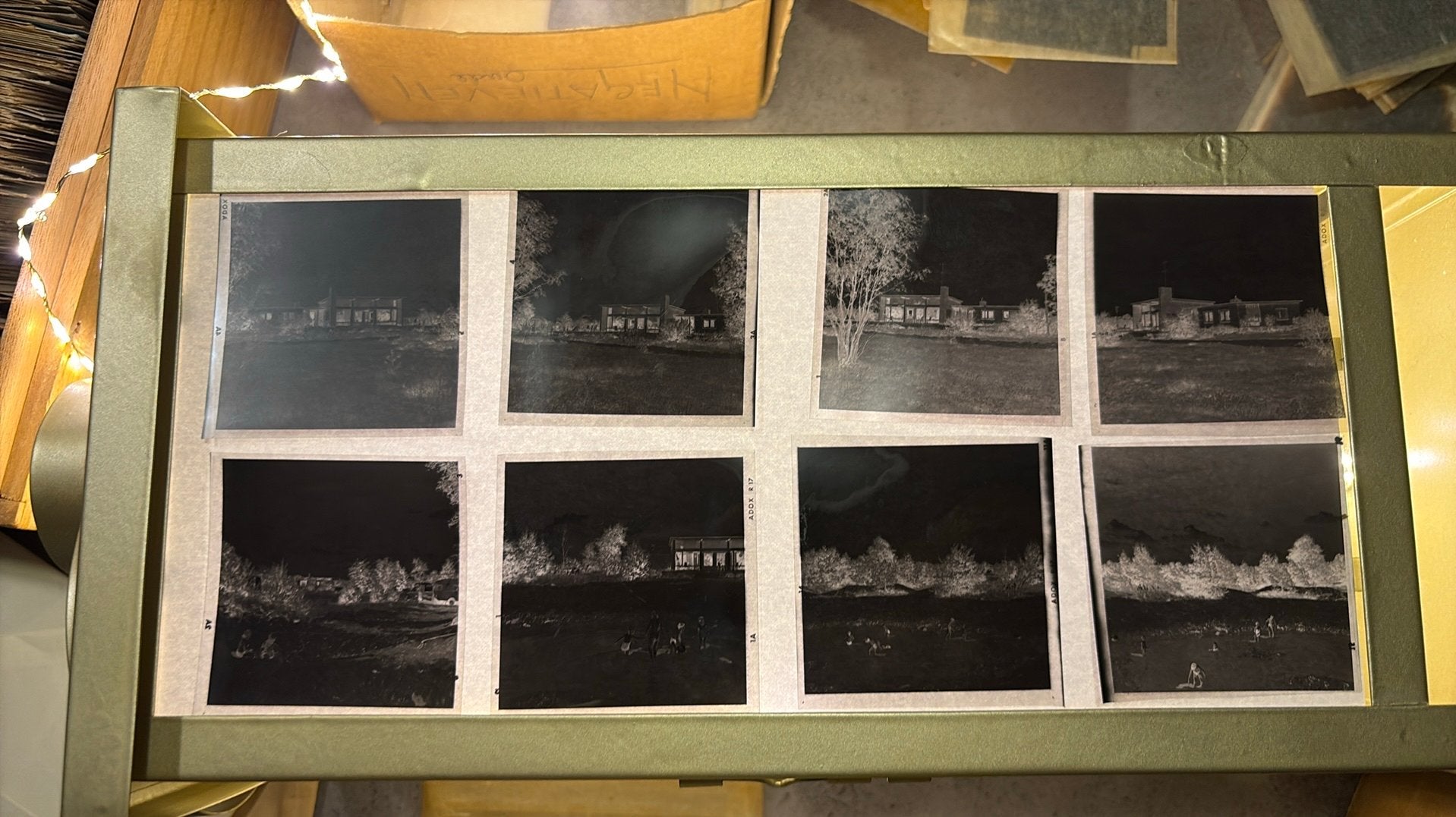 8 adox fotonegatieven Camping Witte Wieven Nunspeet jaren 60, Ophalen of Verzenden, 1940 tot 1960, Ongelopen, Gelderland