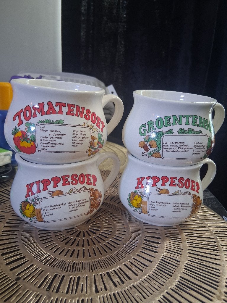 Soepkommen, Gebruikt, Vintage, Ophalen of Verzenden, Kom(men)