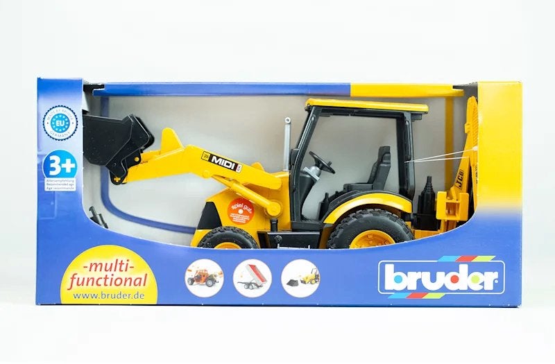 Bruder 02427 JCB Midi CX laadschop met baggerkraan - NIEUW, Ophalen of Verzenden, Nieuw