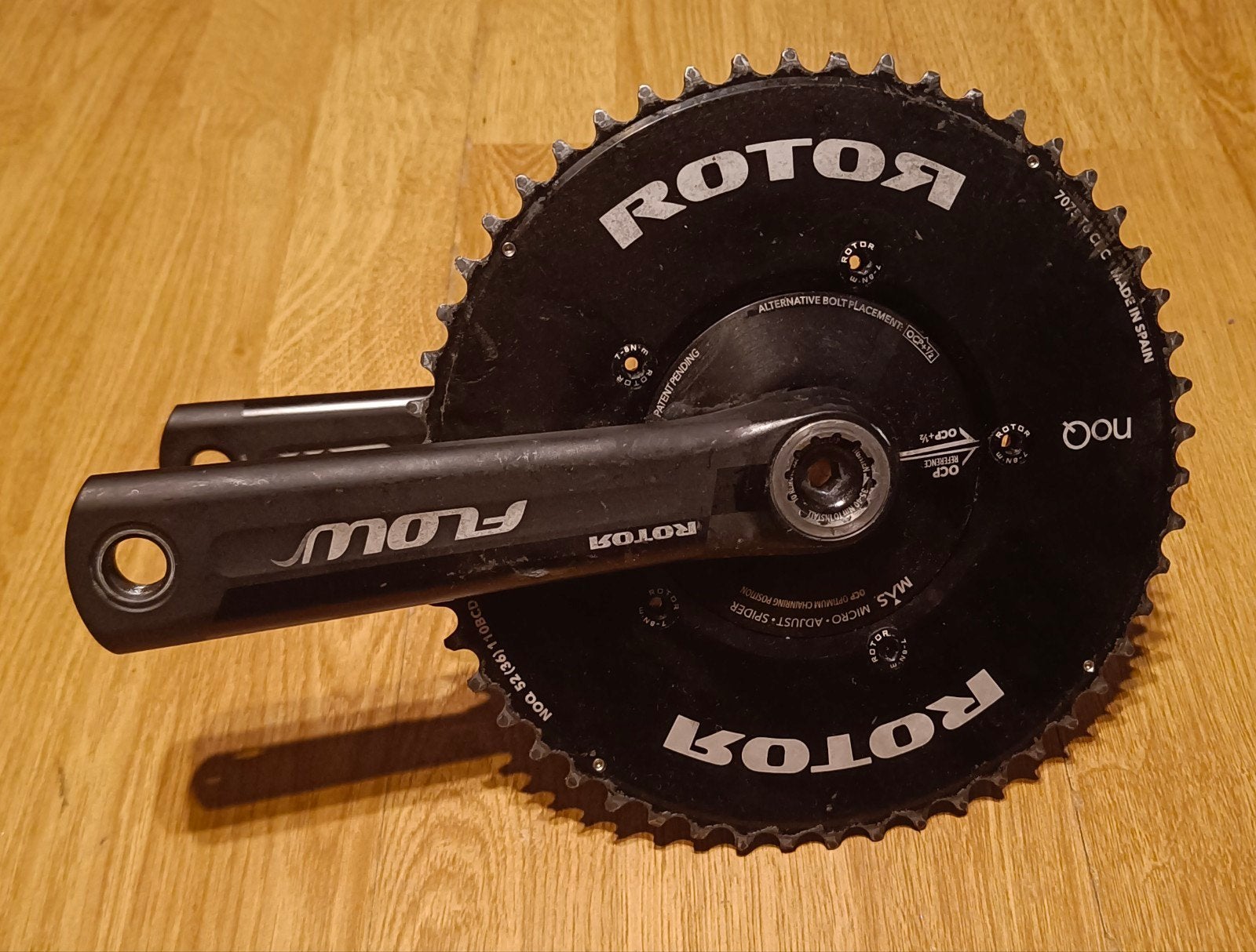 Rotor Flow Crankstel (52/36T), Crankstel of Pedalen, Gebruikt, Racefiets, Ophalen of Verzenden
