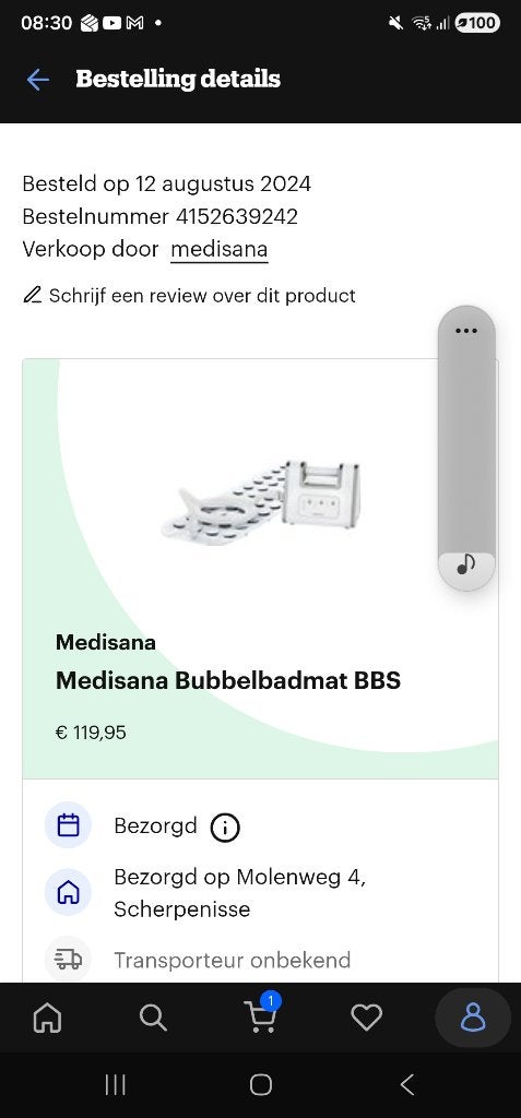 Bubbelbadmat, Ophalen of Verzenden, Zo goed als nieuw