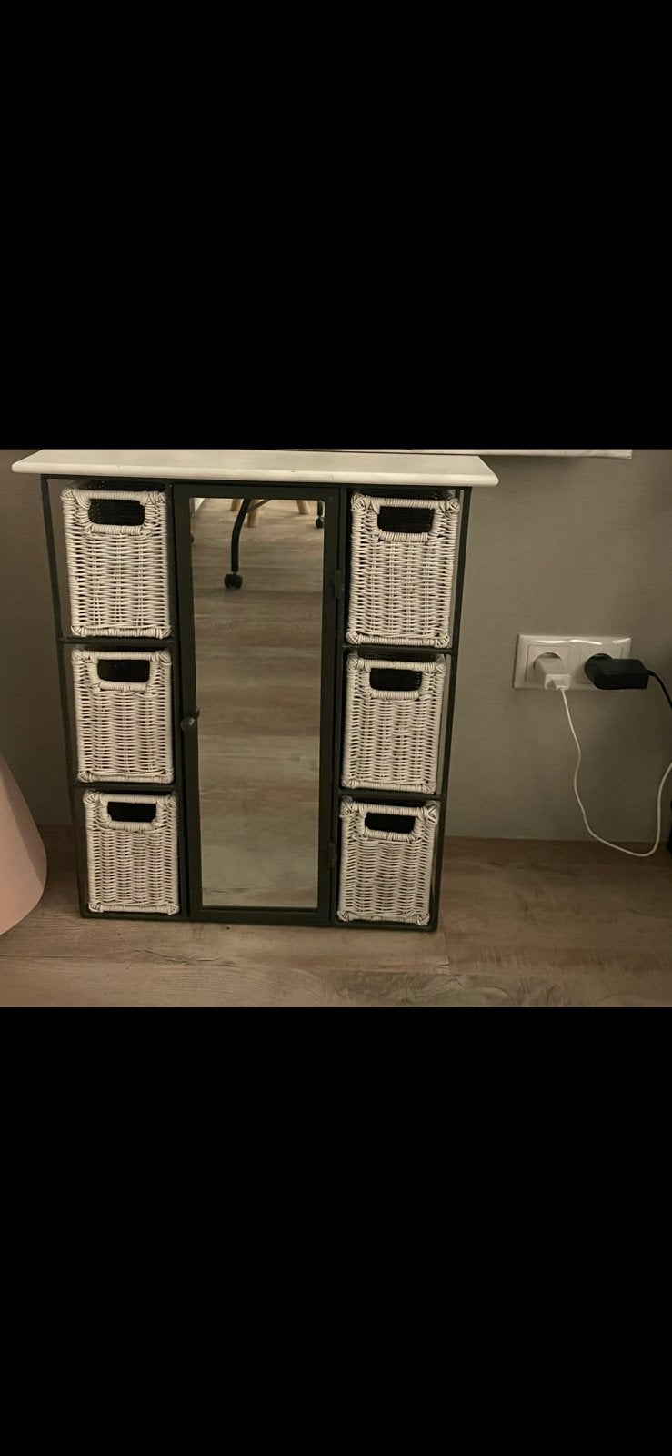Ladenkastje met rieten mandjes, Ophalen, 5 laden of meer, 50 tot 100 cm, Zo goed als nieuw